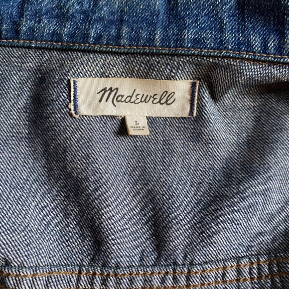 MADEWELL Womens Denim Jacket L - Picture 8 of 14